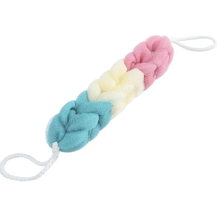 Back Loofah Sponge, Bath Back Scrubber Long Stretch, Bath Body Spong Shower Scrubber with Rope Handles, Exfoliating Body Loofah for Men Women (multicolor) - Image 1